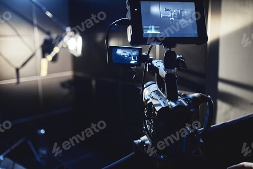 Preview: Video Camera on a Set with Lighting