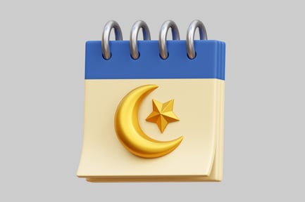 Preview: Ramadan Calendar With Star Moon Design