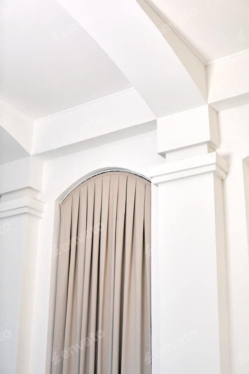 Preview: Elegant interior detail of classic styled house with white walls