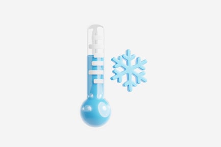 3D Cold Thermometer with Snowflake