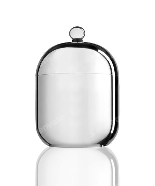Preview: A stainless pan isolated on a white background