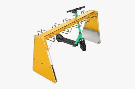 Preview: Electric Scooter and Rack: Urban Transport Solution