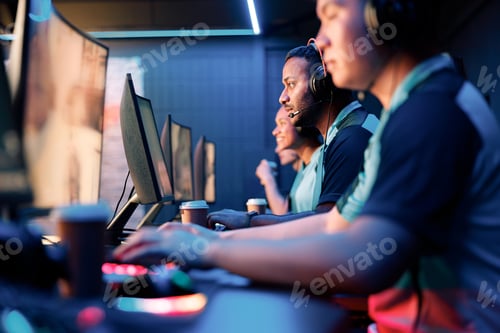 Preview: Busy players focused on video game development in gaming club