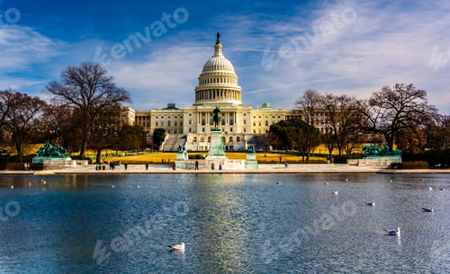 Preview: The United States Capitol And Reflecting Pool In Washington, Dc.