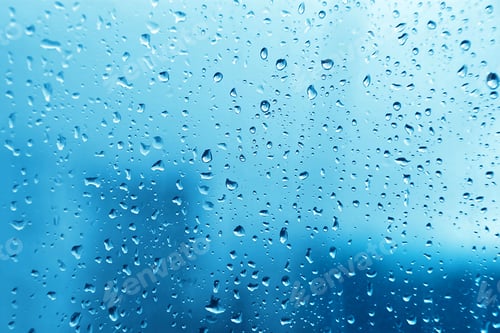 Preview: Water drops on glass
