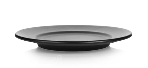 Preview: black plate on white background