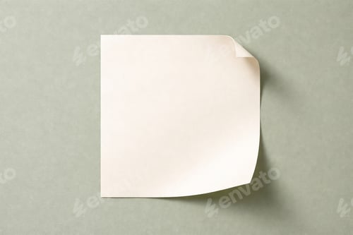 Preview: Blank paper template with soft shadow on pastel green surface