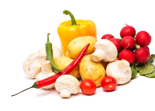 Preview: fresh vegetables on the white background