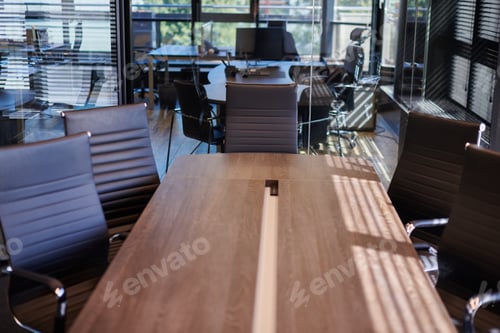 Preview: Conference room in office. Modern meeting room for business negotiations and business meetings