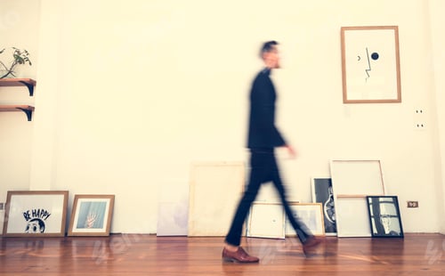 People walking in an office