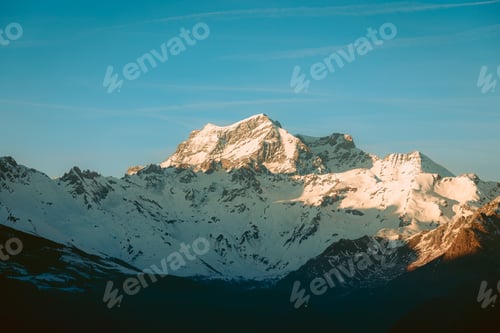 Preview: Grand Combin Alps, subsection of the Pennine Alps in winter