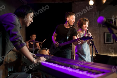 Preview: Musical band performing on stage