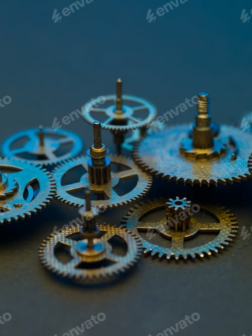 Preview: Gears and cogs clock