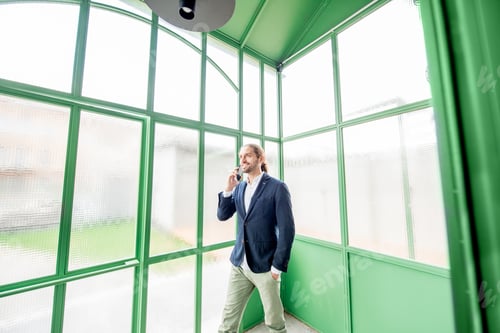 Preview: Businessman in the green hall