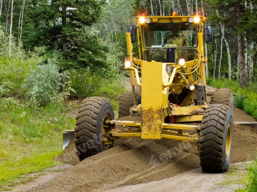 Preview: Grader resurfacing narrow rural road