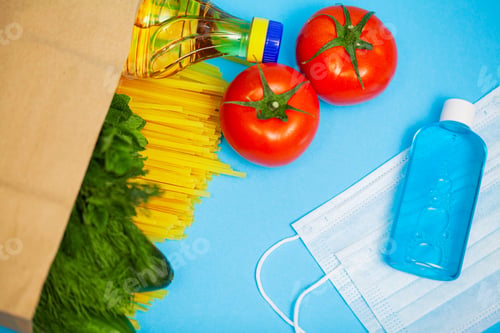 Preview: Donation box with different food for people