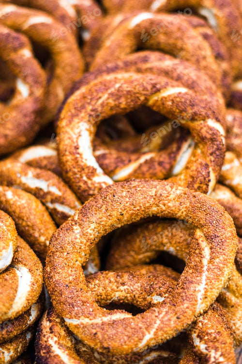 Preview: Simit (a pretzel like snack with sesame seed), Istanbul, Turkey, Eastern Europe