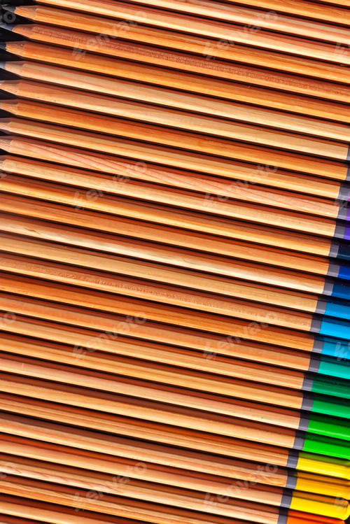 Preview: Colored pencils set. Drawing tools. Creation equipment.