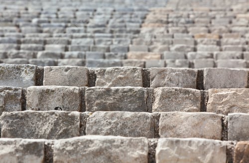 Preview: old stone brick staircase closeup