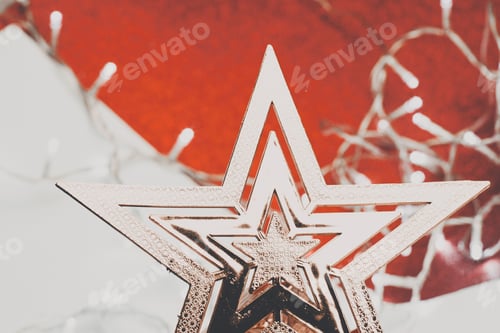 Preview: Christmas star over a simply background
