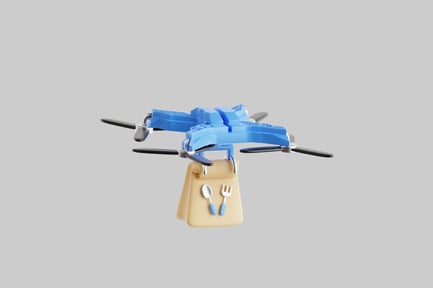 Preview: Drone with bag and utensils