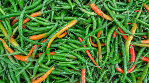 Preview: Assortment of hot, spicy chilli peppers