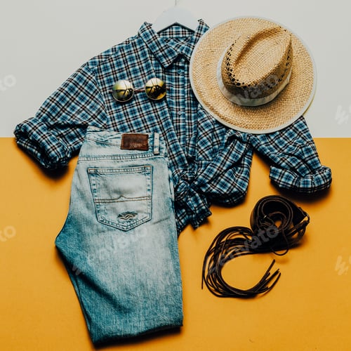 Preview: Cowboy Country outfit. Fashionable accessories. fashion style
