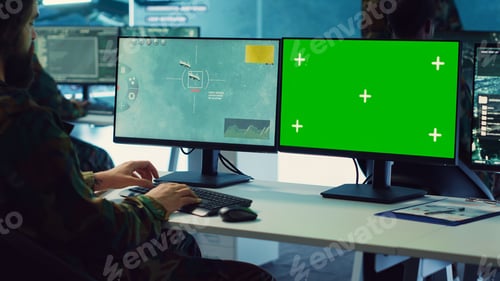 Preview: Army officer uses satellite radar footage and greenscreen in command post