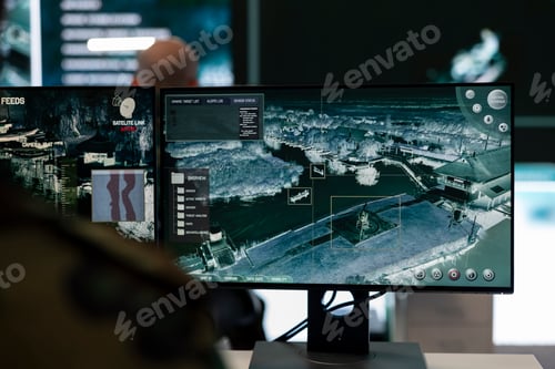 Preview: Military personnel working in reconnaissance control tower army base