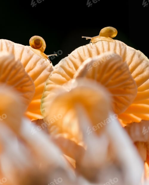 Preview: mushrooms and snail