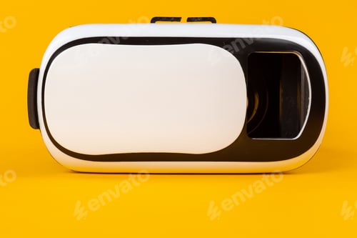 Preview: VR Headset on color table background