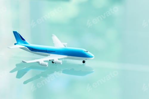 Preview: Model airplane in bright room with soft light during afternoon playtime