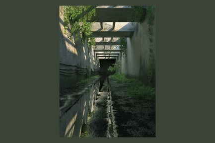 Preview: Overgrown Concrete Tunnel with Abandoned Structure