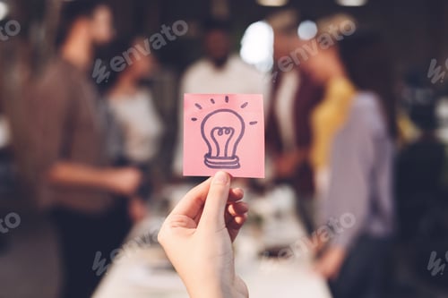 Preview: Business idea concept. Colleagues discussing startup project