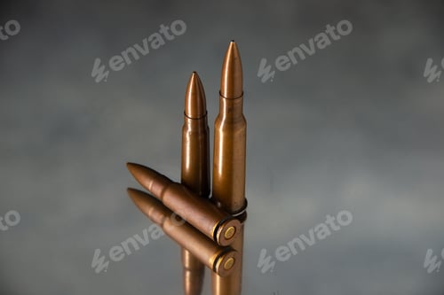 Preview: brown bullets on dark background shooting gun tank death