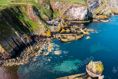 Preview: Beautiful shot of St Abbs coastal path in Scotland
