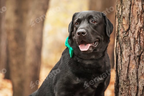 Preview: Labrador Retriever Dog breed on the field. Dog running on the green grass. Active dog outdoor.