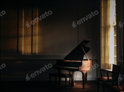 Preview: Window light over a grand piano