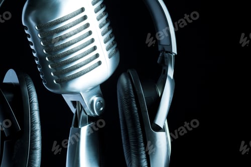 Preview: audio microphone retro style