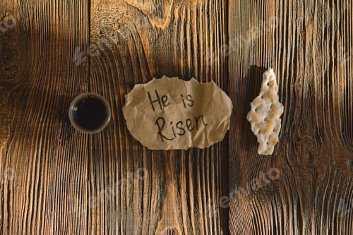 Preview: Communion. Religious tradition of breaking bread. Bread and wine