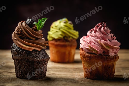 Preview: Delicious Gourmet Cupcakes with Various Frosting Flavors