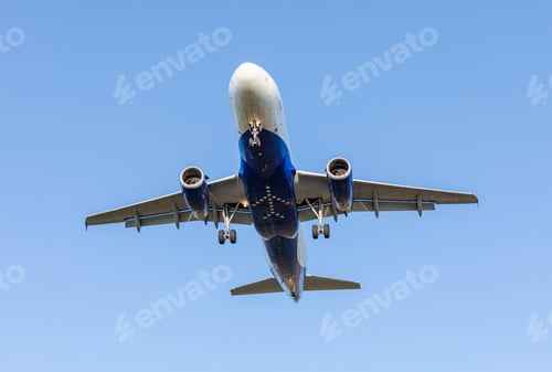 Preview: Bottom of a flying Plane in the sky