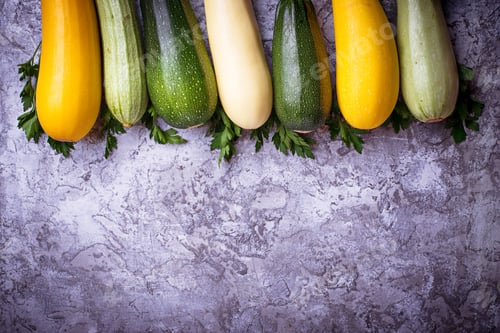 Preview: Assortment of raw fresh zucchini