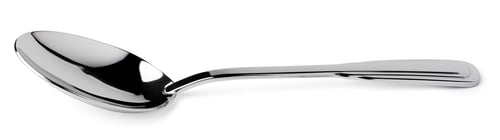 Preview: Metal steel spoon isolated on white background