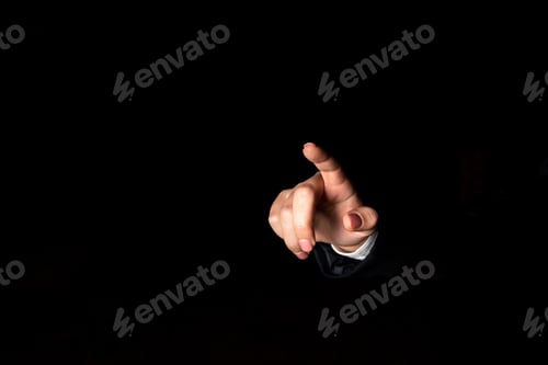 Preview: Businesswoman Pointing Important Infortmations With One Finger.