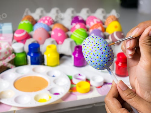 Preview: Beautiful art on eggs in easter festival.
