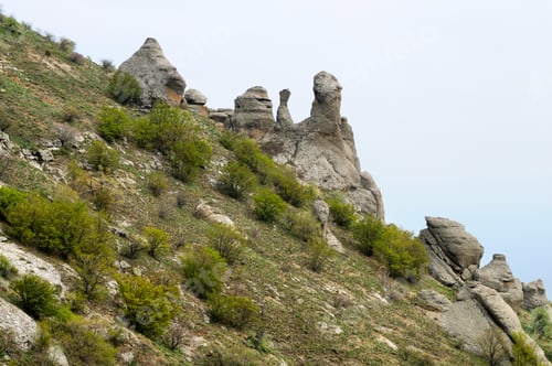 Preview: View of cliffs from the top of mountain