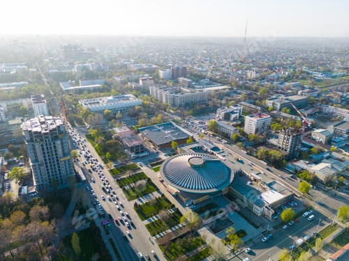 Preview: Aerial view of Bishkek city Kyrgyzstan