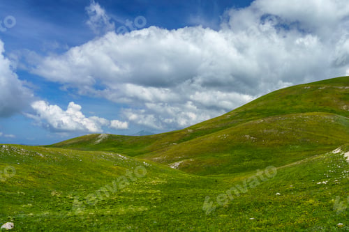 Preview: Mountain landscape at Gran Sasso Natural Park, in Abruzzo, Italy