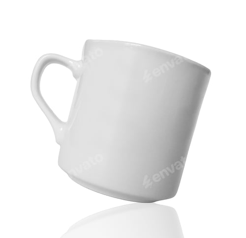 Preview: White cup isolated